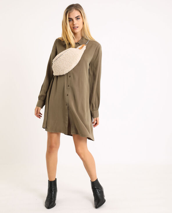 Robe chemise taupe - Pimkie