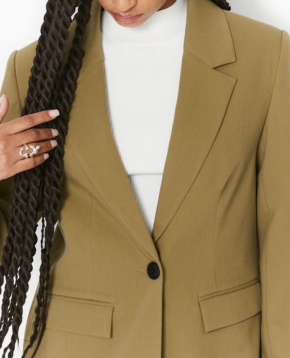 Veste blazer 1 bouton vert kaki - Pimkie