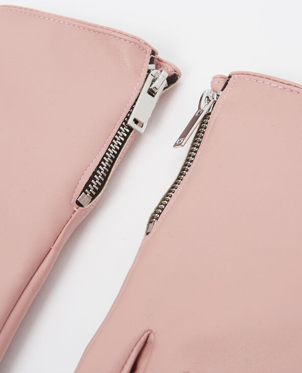 Gants en faux cuir rose - Pimkie