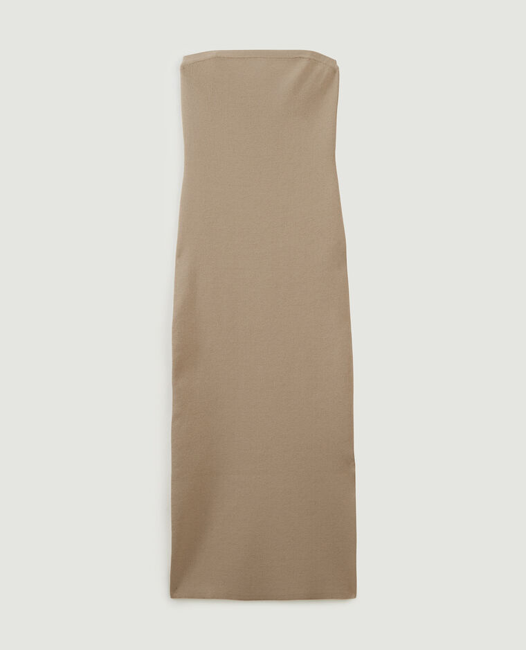 Robe tube en maille beige - Pimkie