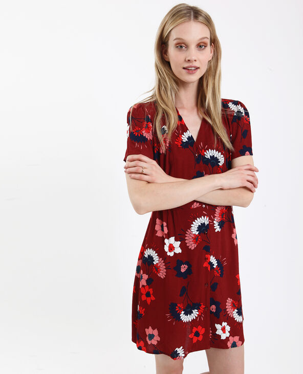Robe à imprimé fleuri orange - Pimkie