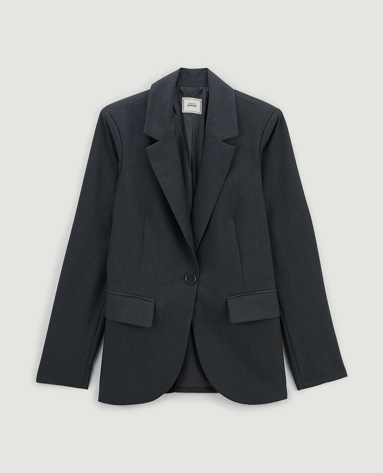 Veste blazer cintrée gris chiné - Pimkie