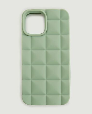 Coque iPhone effet matelassé vert de gris - Pimkie