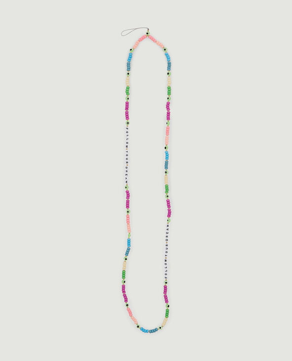 Bandoulière perles pour téléphone violet - Pimkie