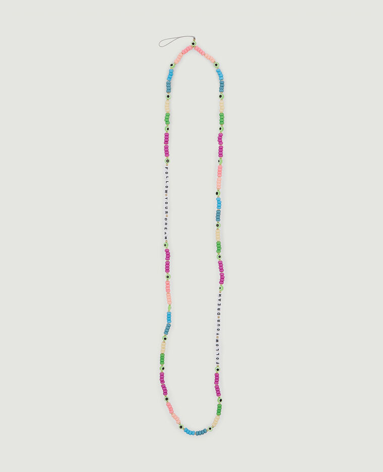 Bandoulière perles pour téléphone violet - Pimkie