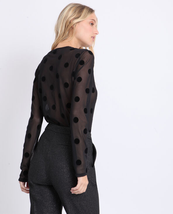 T-shirt transparent noir - Pimkie