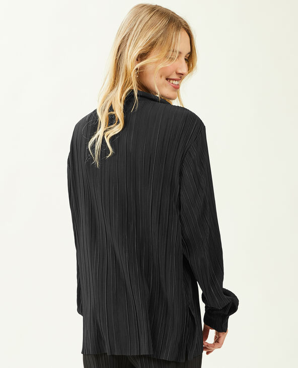 Chemise maille plissée noir - Pimkie