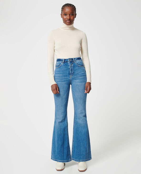 Jean flare taille haute bleu - Pimkie