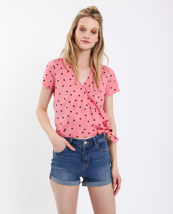 Chemisier cache-cœur rose - Pimkie