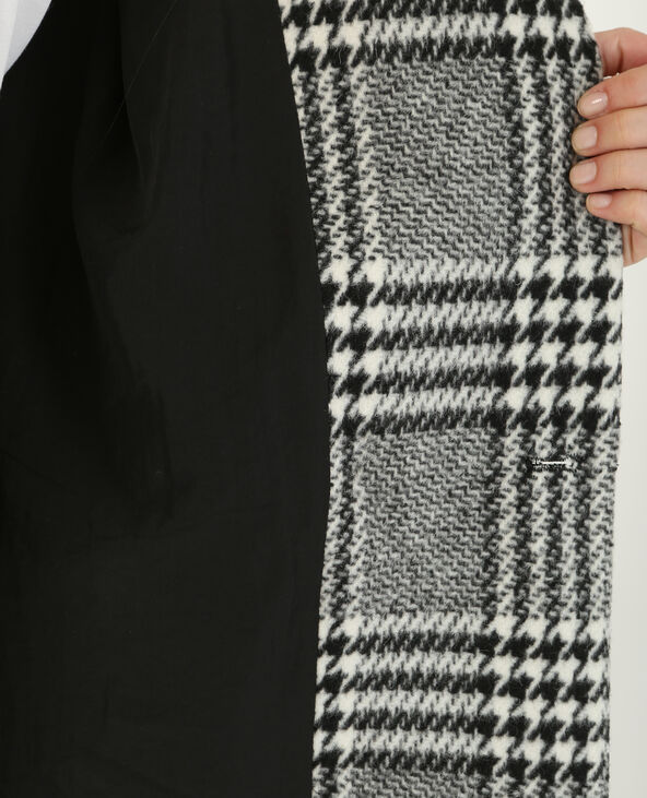 Manteau à carreaux noir - Pimkie