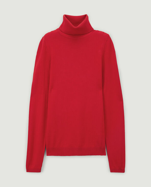 Pull à col roulé rouge - Pimkie