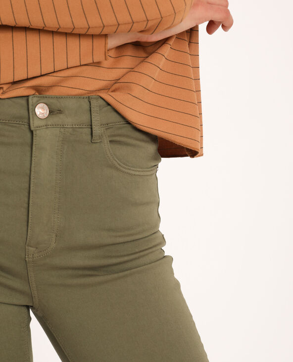 Pantalon skinny high waist vert kaki - Pimkie