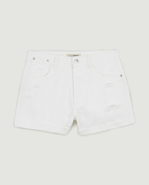 Short en jean usé blanc - Pimkie