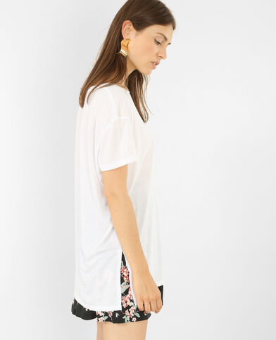 T-shirt oversize manches courtes blanc cassé - Pimkie