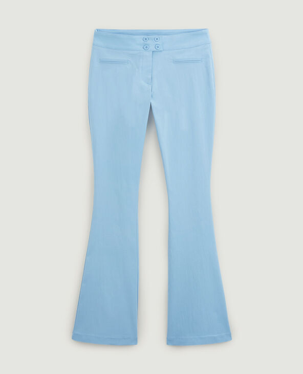 Pantalon taille basse et bas évasés bleu - Pimkie