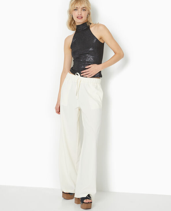 Pantalon city large et droit blanc - Pimkie