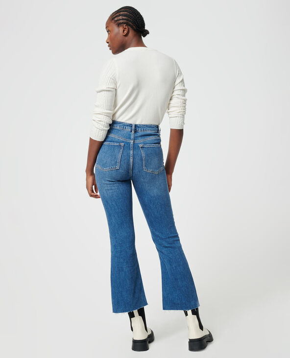 Jean flare cropped bleu marine - Pimkie