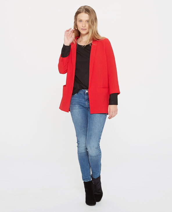 Blouse à volants noir - Pimkie
