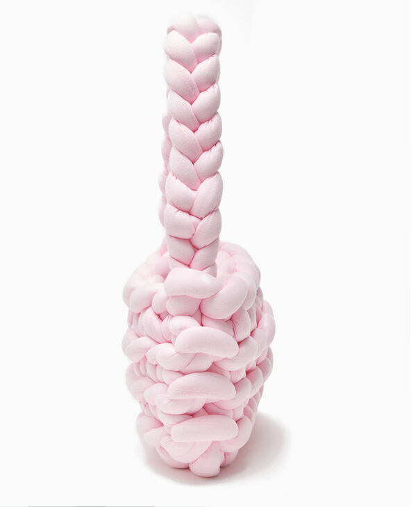 Sac en grosse maille tressée rose clair - Pimkie