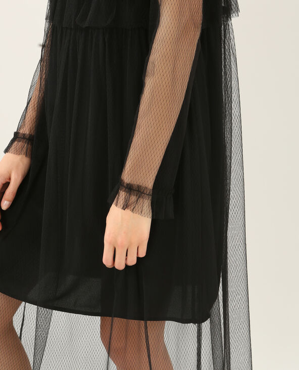 Robe 2 en 1 en tulle noir - Pimkie