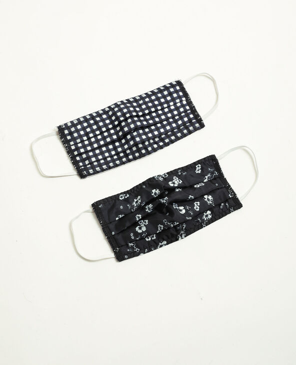 Lot de 2 masques en tissu noir - Pimkie