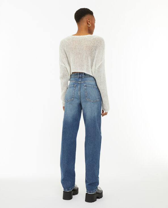 Jean droit taille haute bleu - Pimkie