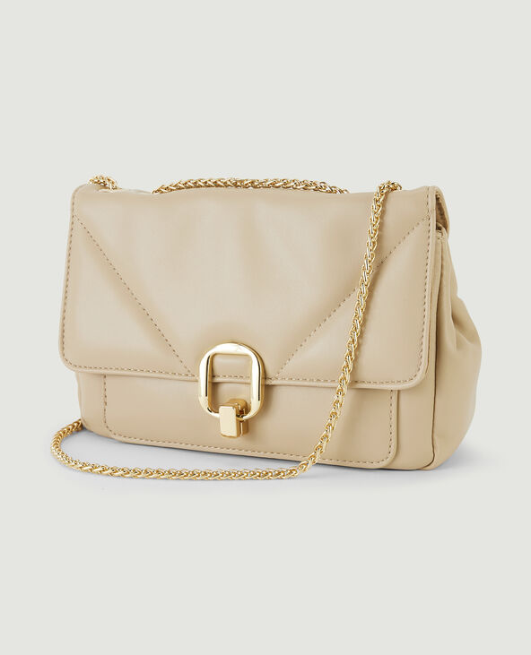 Sac pochette avec chaine beige - Pimkie