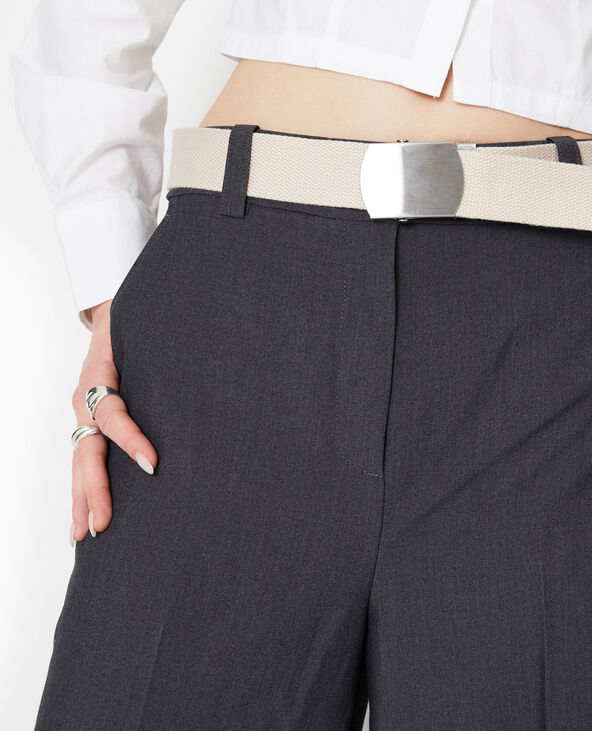 Ceinture en canvas avec boucle métallique beige - Pimkie