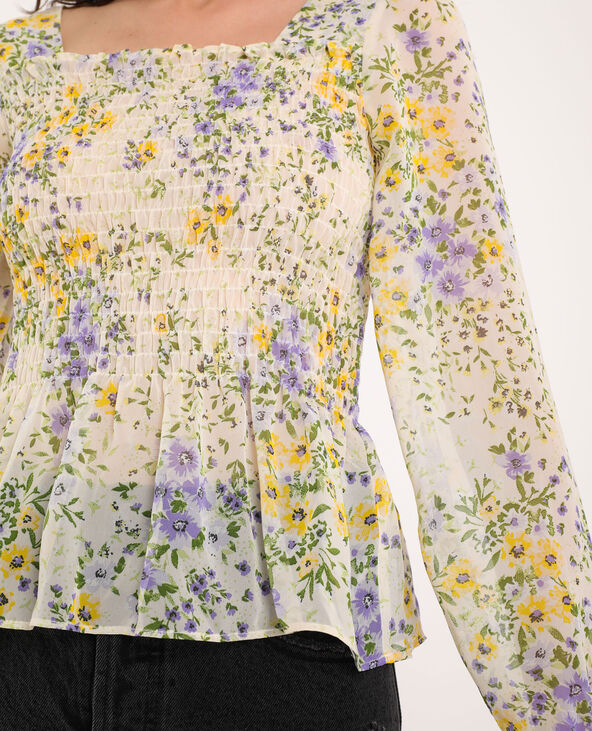 Blouse fleurie blanc - Pimkie