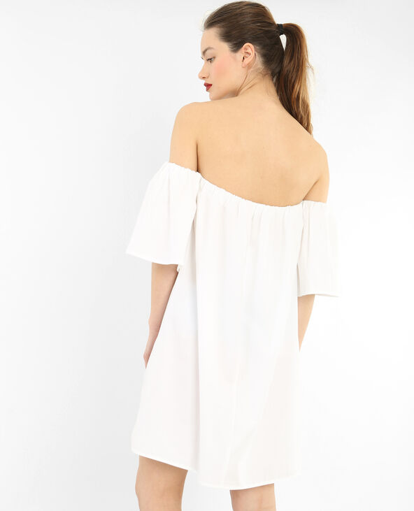 Robe popeline blanc - Pimkie