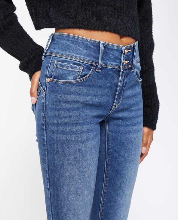 Jean skinny push-up avec double bouton bleu - Pimkie