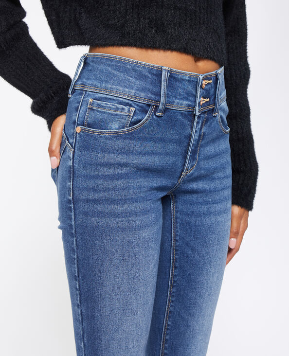 Jean skinny push-up avec double bouton bleu - Pimkie