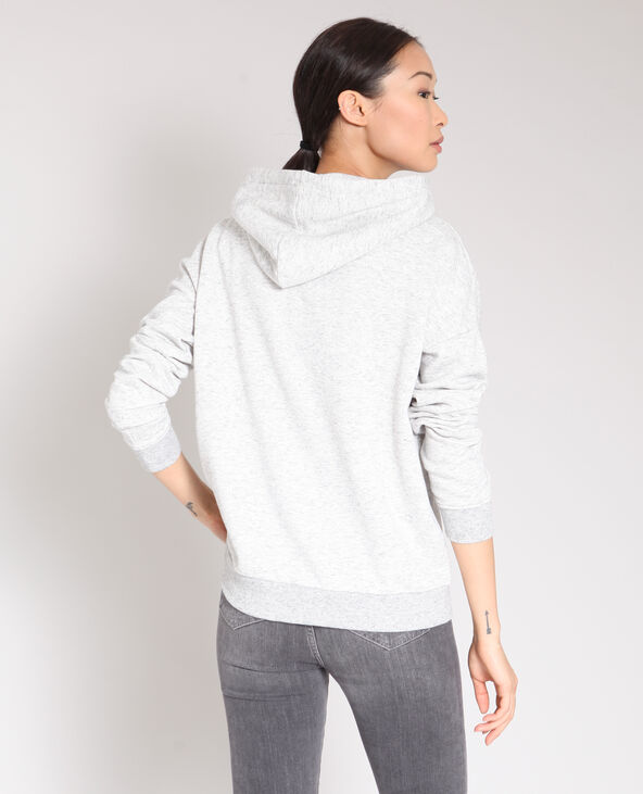 Sweat à capuche gris chiné - Pimkie