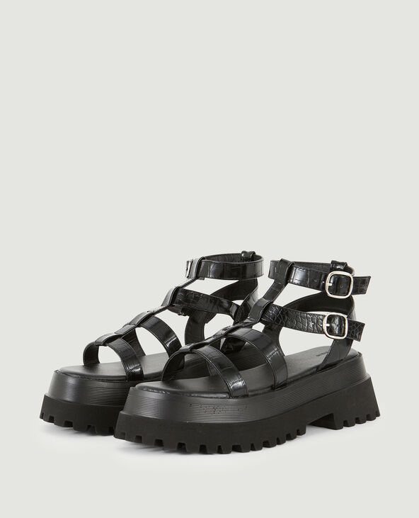 Sandales à semelles compensées noir - Pimkie
