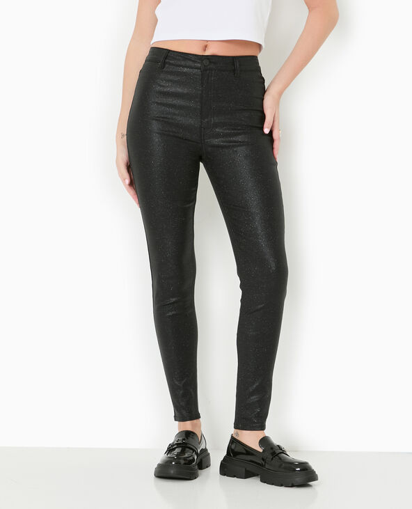 Jean skinny avec paillettes noir - Pimkie
