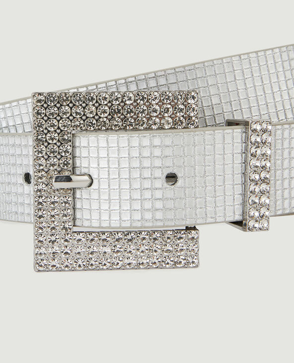 Ceinture avec boucle strass noir - Pimkie