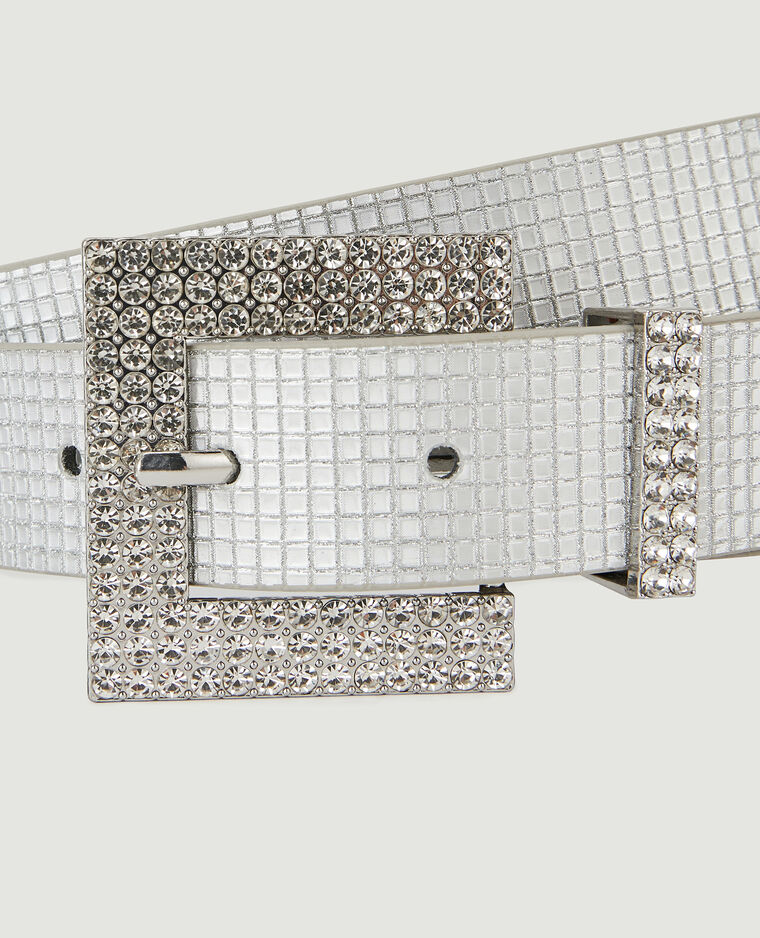 Ceinture avec boucle strass noir - Pimkie
