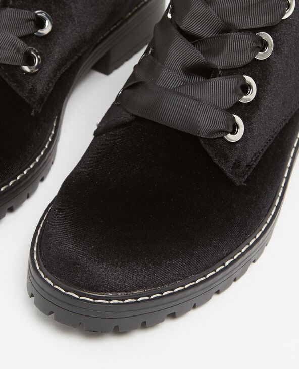 Boots rangers velours noir - Pimkie