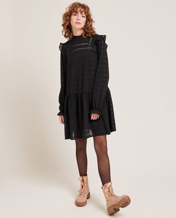 Robe housse détails brodés noir - Pimkie