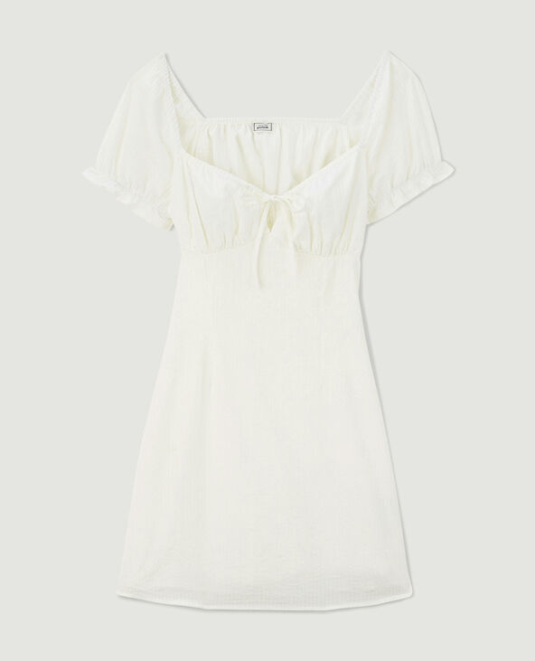 Robe courte dos-nu avec laçage beige - Pimkie