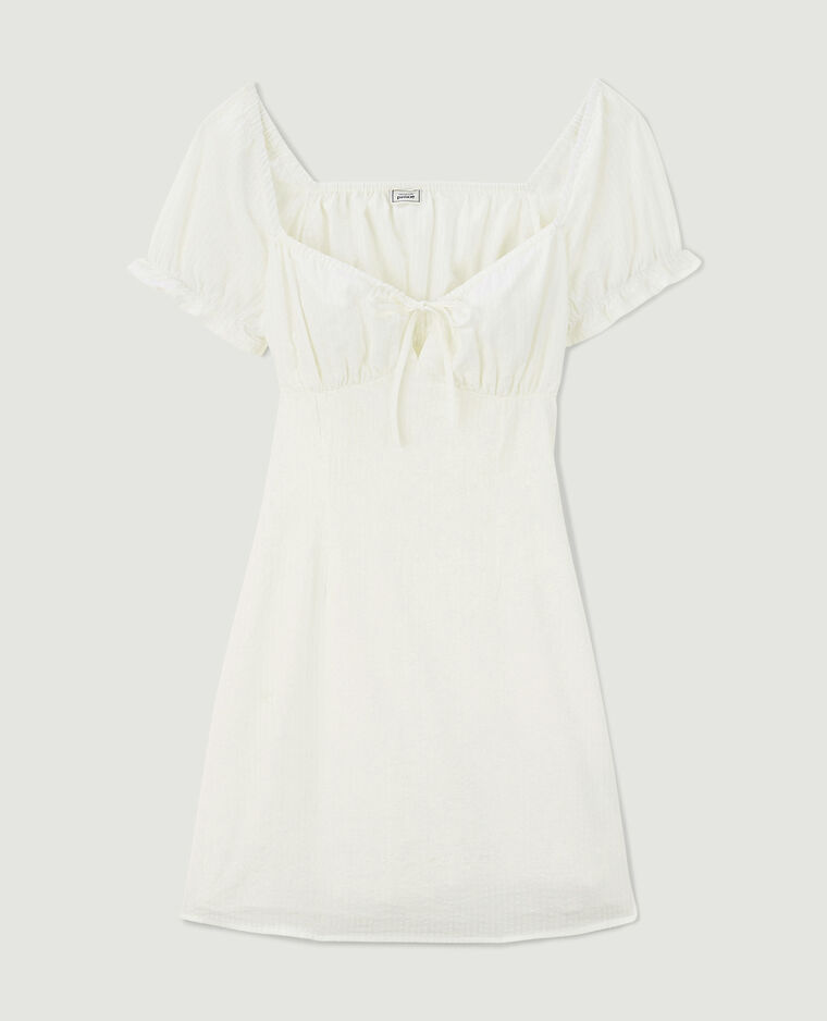 Robe courte dos-nu avec laçage beige - Pimkie