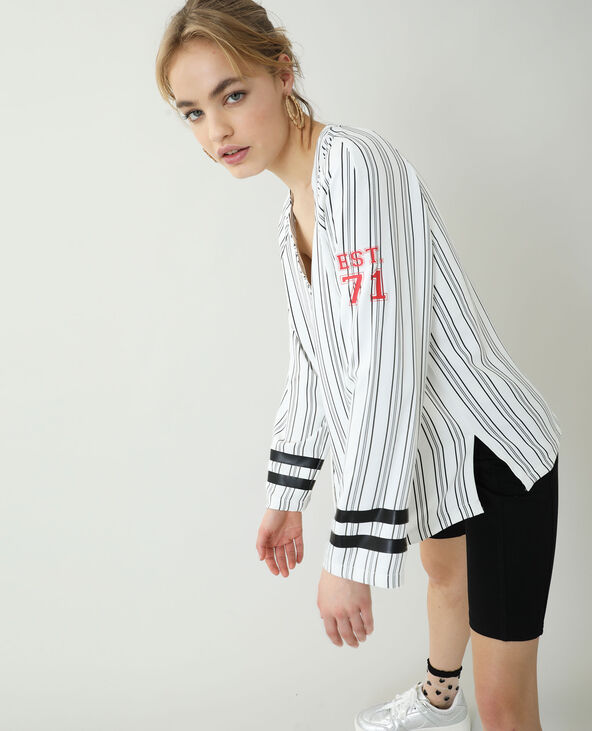 Chemise de baseball blanc - Pimkie