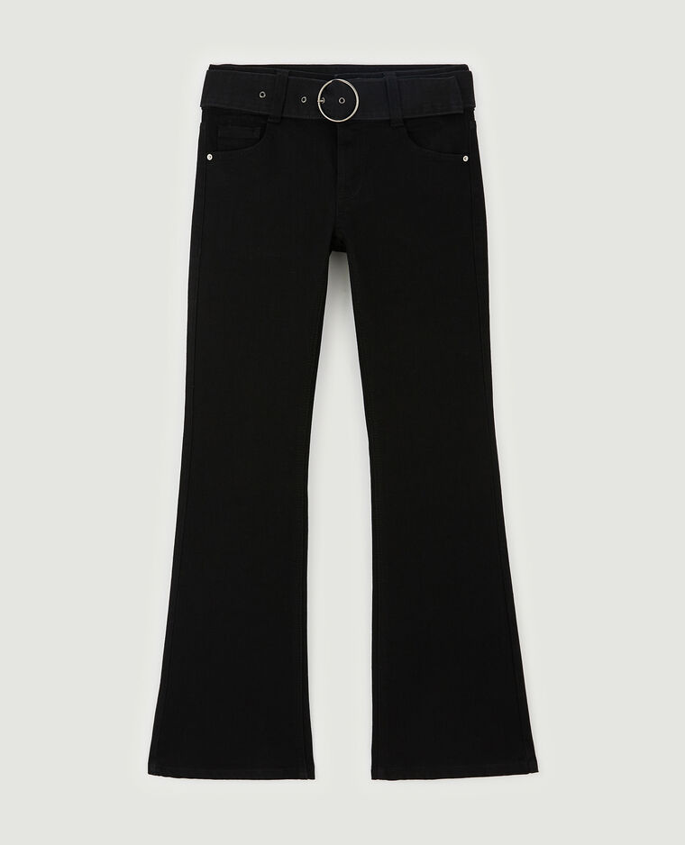 Jean évasé à ceinture noir - Pimkie