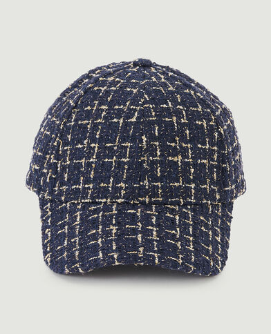 Casquette tweed et lurex bleu marine - Pimkie