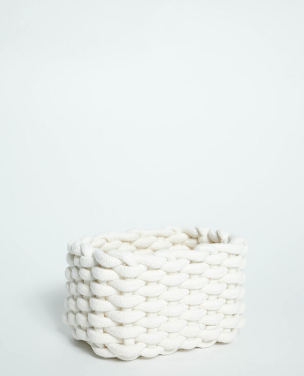 Petite box de rangement tressée blanc - Pimkie