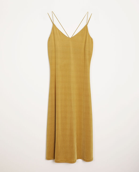 Robe longue doubles bretelles doré - Pimkie