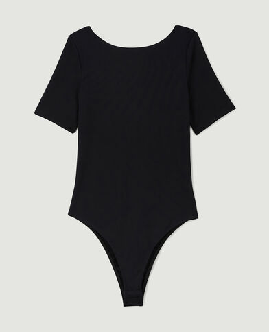 Body manches courtes décolleté dos noir - Pimkie
