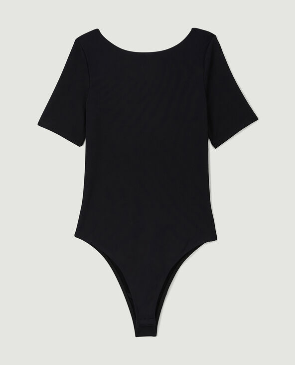Body manches courtes décolleté dos noir - Pimkie