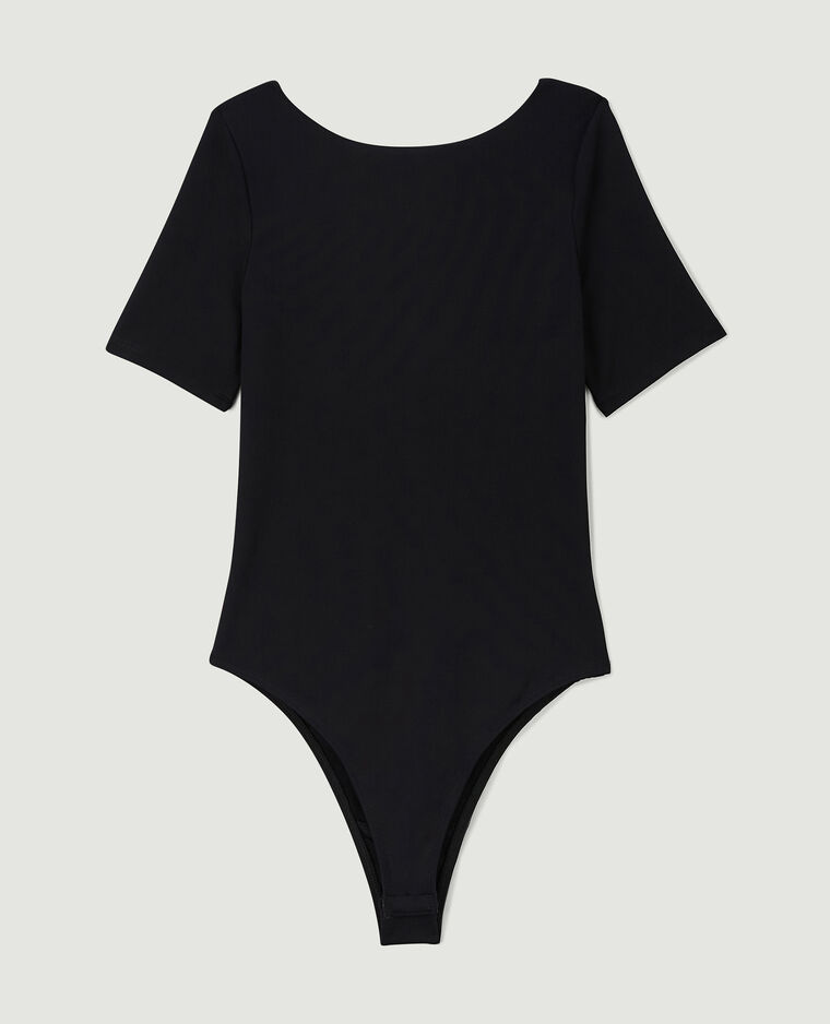 Body manches courtes décolleté dos noir - Pimkie