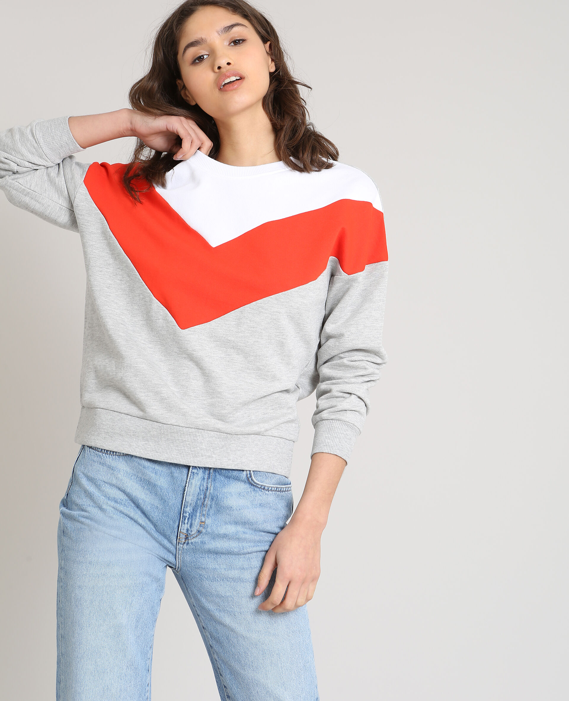 Sweat color block femme